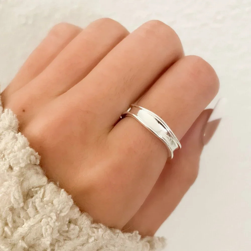 925 Sterling Silver Thin Ring Band Minimalist Ring Stackable Ring Band